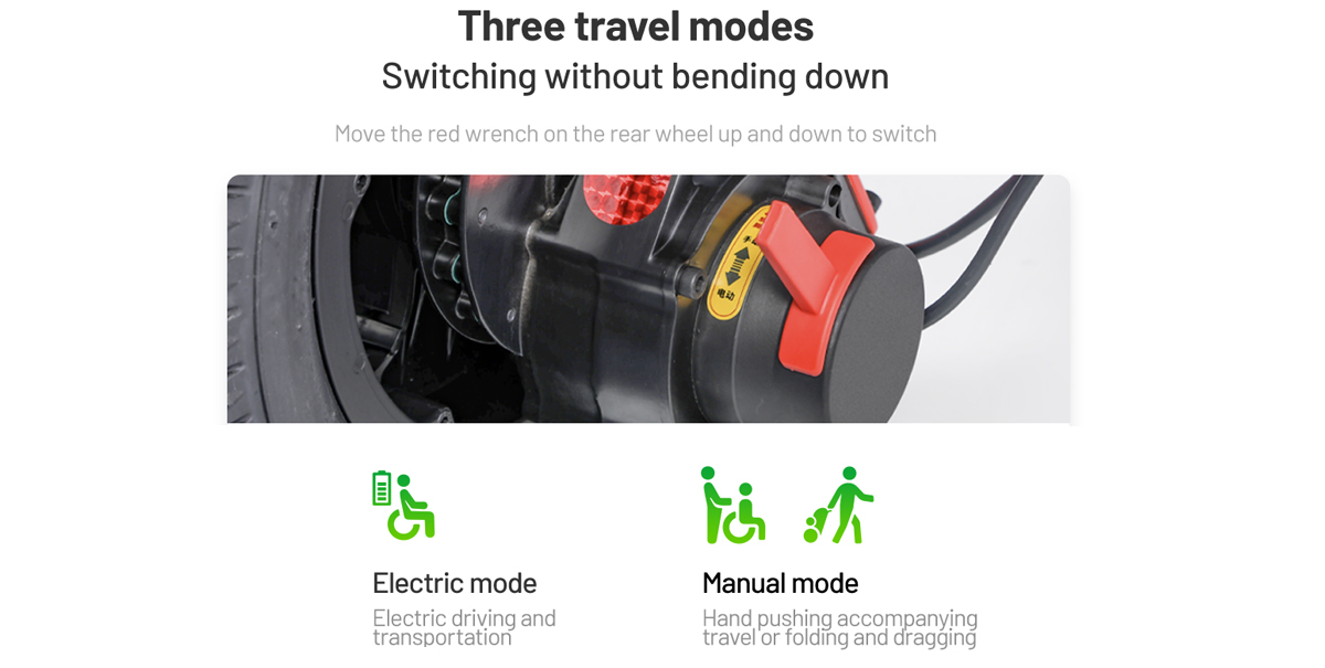 JBH Fauteuil roulant &eacute;lectrique portatif