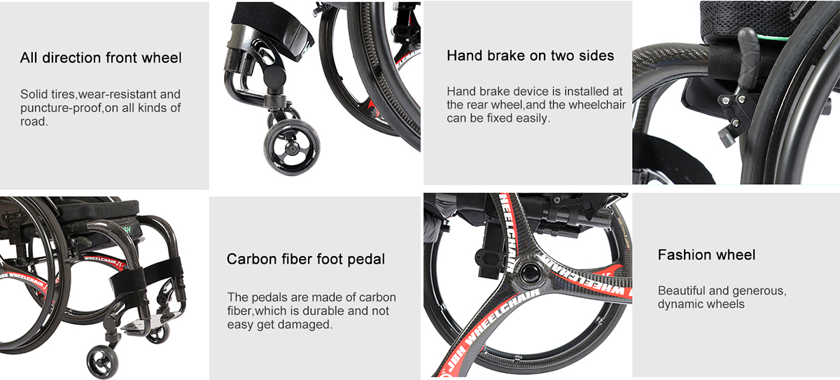 fauteuil roulant manuel en fibre de carbone