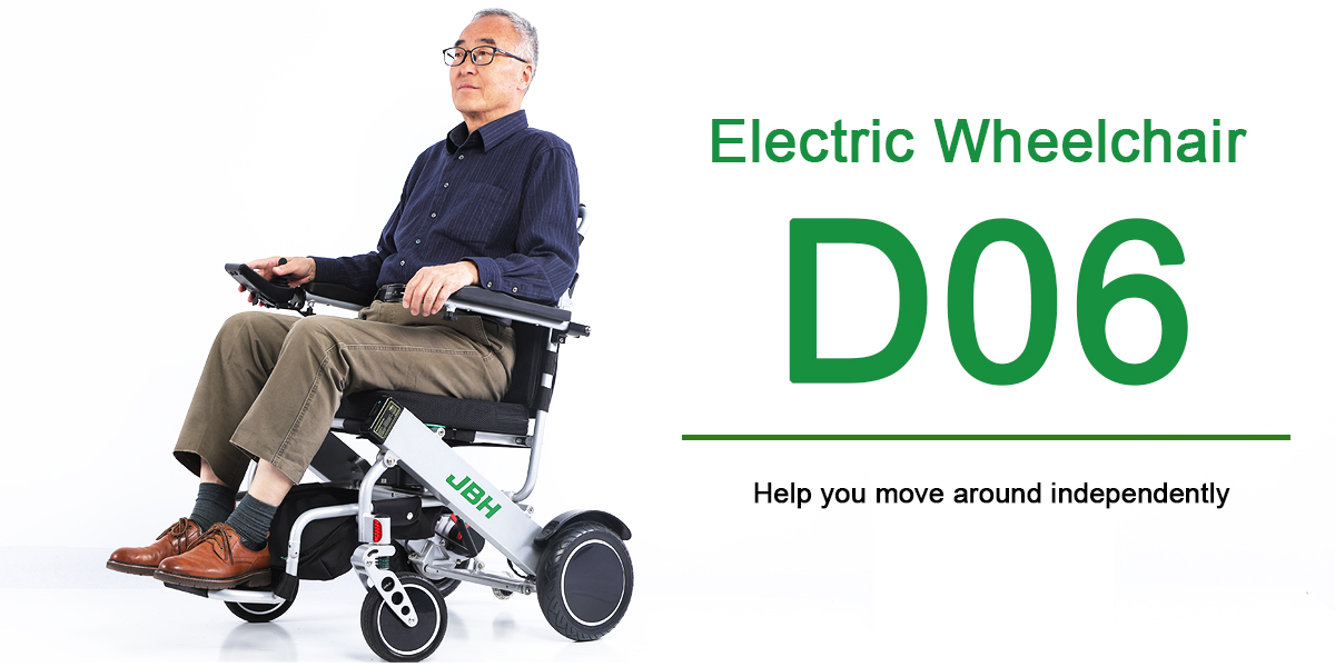 JBH Fauteuil roulant &eacute;lectrique pliant 