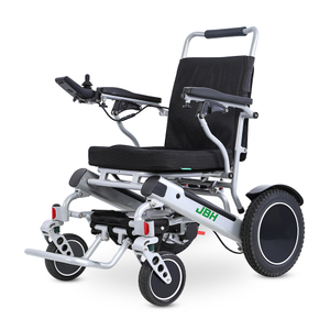 JBH Fauteuil roulant électrique portable en alliage de voyage D11