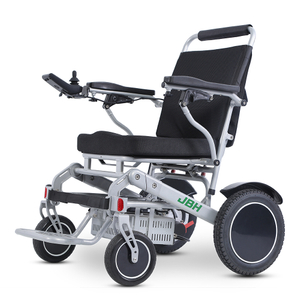 JBH Argent pliable de voyage en alliage d'alliage en fauteuil roulant D10