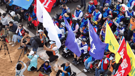 Course de fauteuils roulants