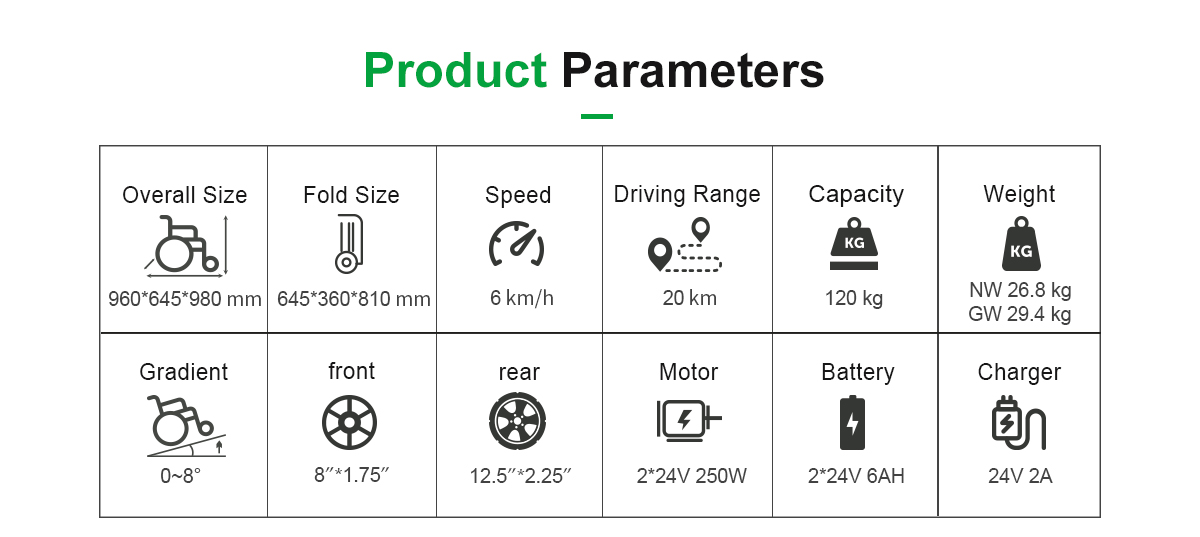 D&eacute;tails en fauteuil roulant en alliage D10 