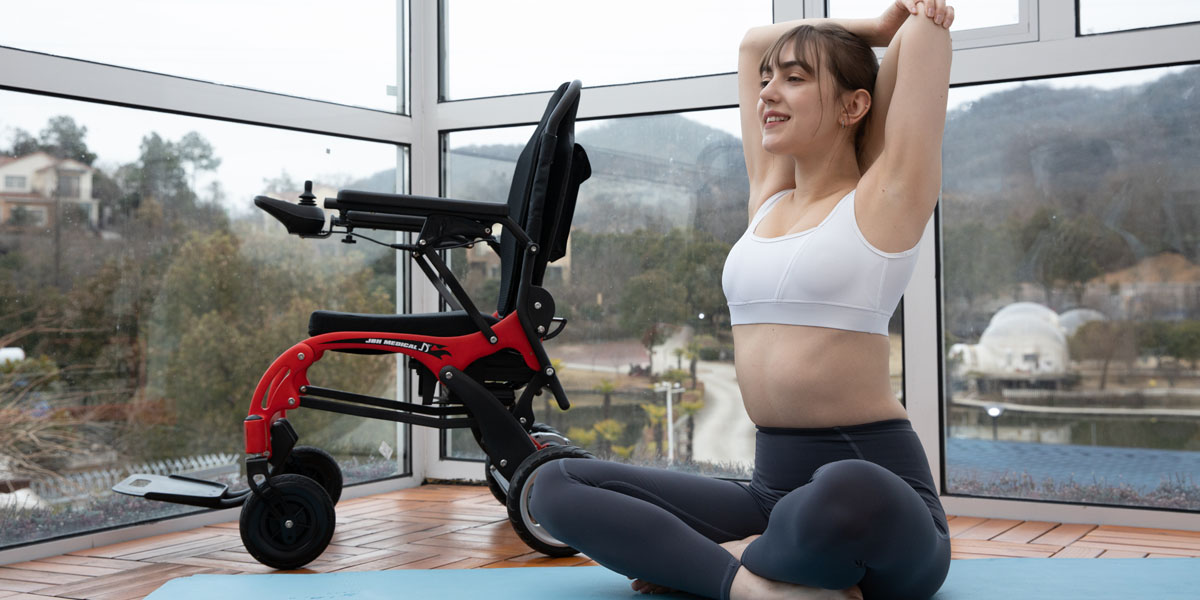 JBH Fibre de carbone en fauteuil roulant &eacute;lectrique