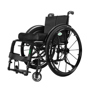 JBH Manuel de transport de base noir en fauteuil roulant S002