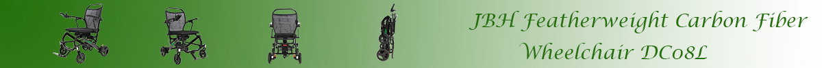 JBH Fauteuil roulant poids plume en fibre de carbone DC08L