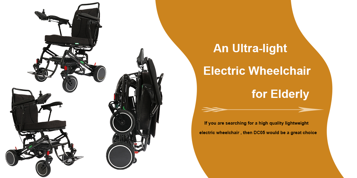 Un fauteuil roulant électrique ultra-léger pour les personnes âgées