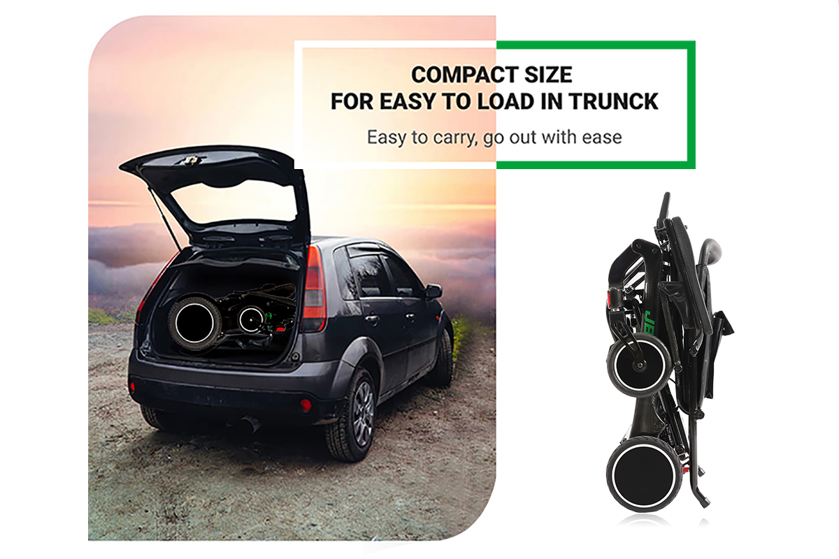 fauteuil roulant &eacute;lectrique l&eacute;ger pliable