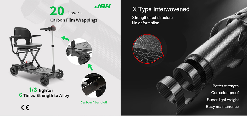 Scooters de mobilit&eacute; en fibre de carbone