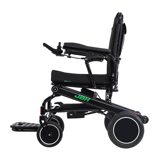 JBH Cadre en alliage léger et fauteuil roulant électrique pliant portable D15