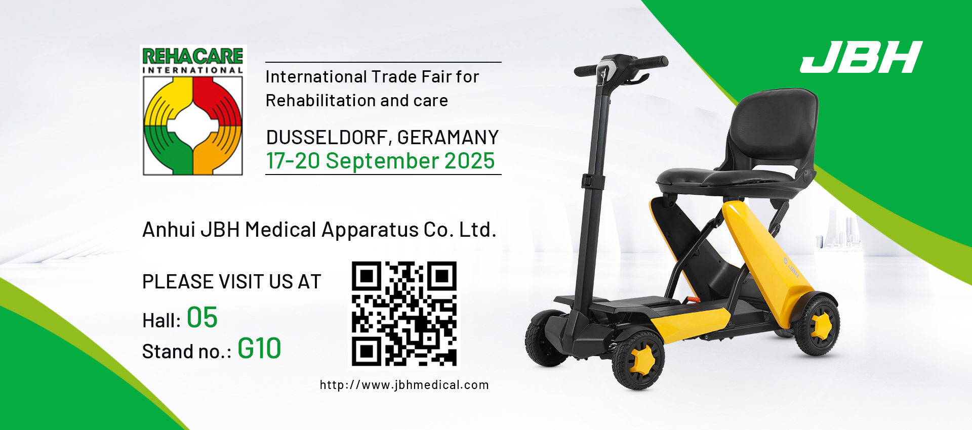 JBH participera à l'exposition internationale de réadaptation et de soins à Düsseldorf, Allemagne
