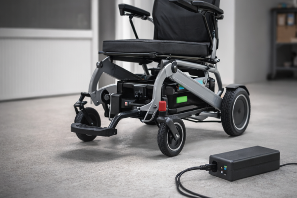 Comment charger une batterie de fauteuil roulant morte