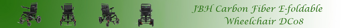 Fauteuil roulant pliable &eacute;lectrique en fibre de carbone DC08