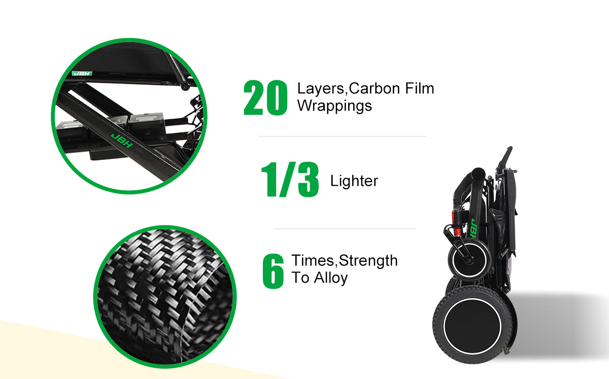 Fauteuil roulant en fibre de carbone DC07L